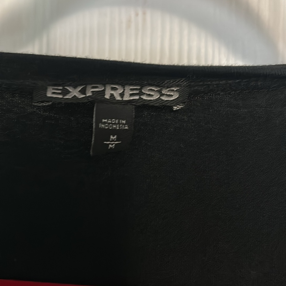 Express Black Bodycon Dress 3/4 Sleeve Crew Neck
